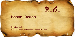 Masan Ormos névjegykártya